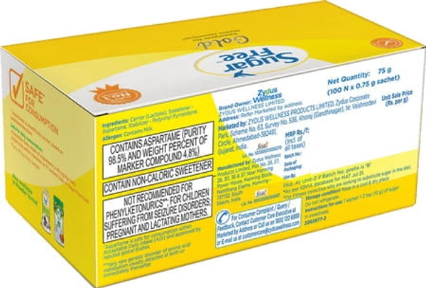 Sugarfree Gold Aspartame Sachet, 100N