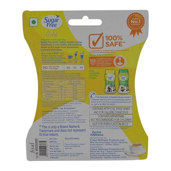 Sugarfree Gold Aspartame, 300 Pellets