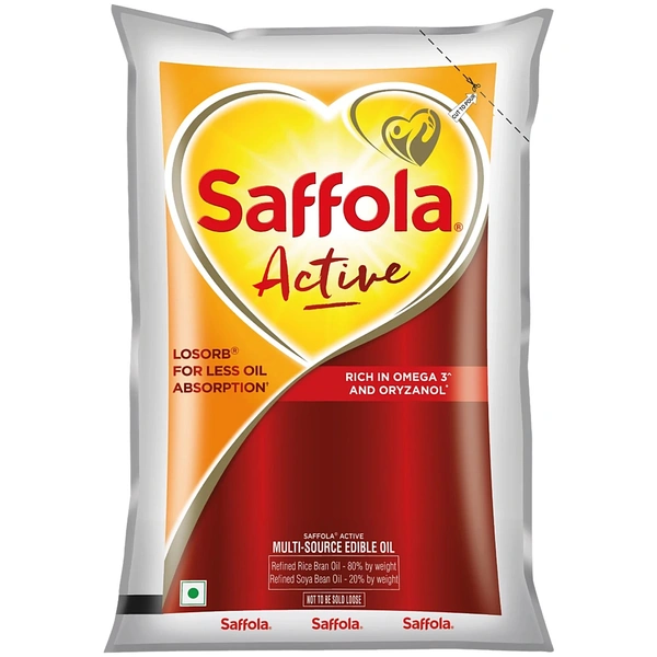 Saffola Active Oil Pouch, 1 L
