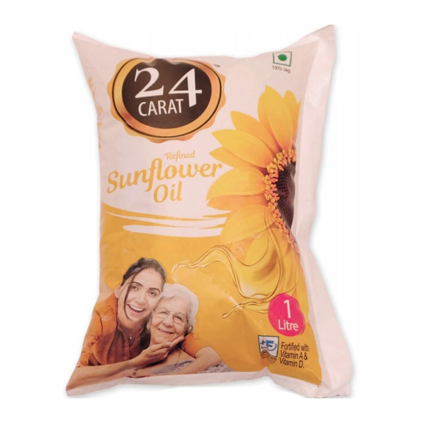 24 Carat Sunflower Oil Pouch 1 L