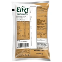Dhara Groundnut Oil Pouch, 1 L