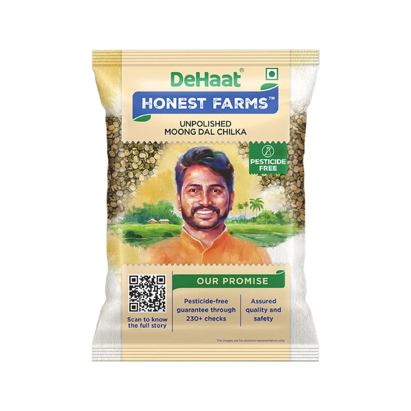 Dehaat Honest Farms Moong Dal Chilka 500 g