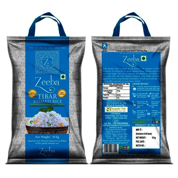 Zeeba Tibar Basmati Rice 10 kg