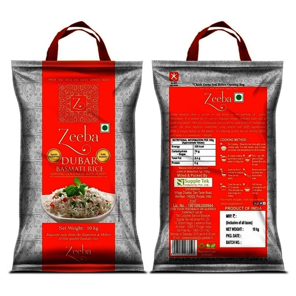 Zeeba Dubar Basmati Rice 10 kg