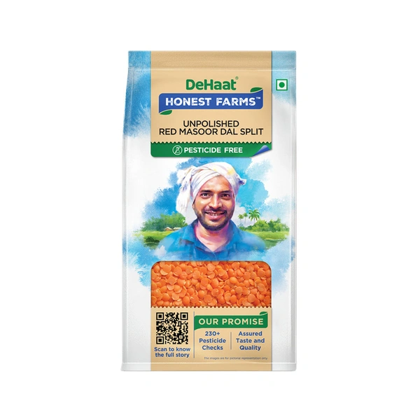 Dehaat Honest Farms Red Masor Dal Split 500 g