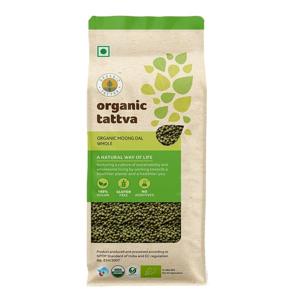 Organic Tattva Whole Moong Dal 1 kg