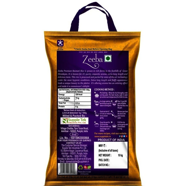 Zeeba Premium Rice 10 kg