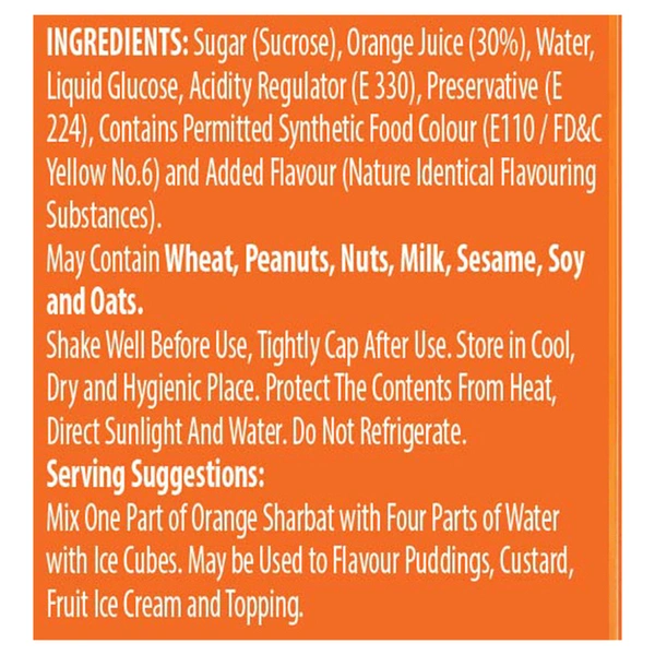 Bikano Orange Sarbat Syrup 1 Kg