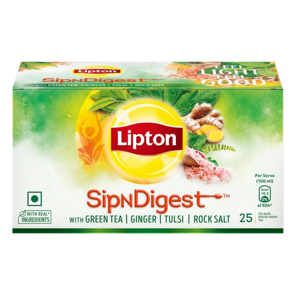 Lipton Sipn Digest Ginger Tulsi Green Tea Bag 25 N (1.8 g Each)