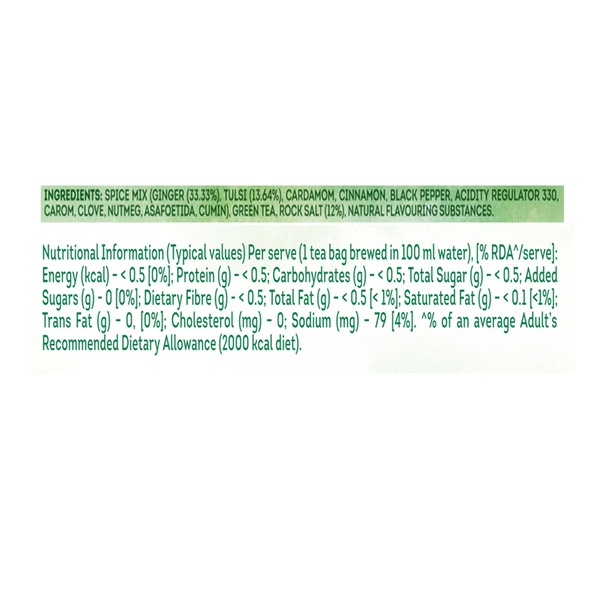 Lipton Sipn Digest Ginger Tulsi Green Tea Bag 25 N (1.8 g Each)