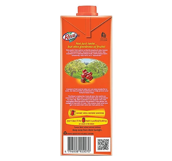 Real Cranberry Juice 1 L