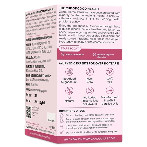 Zandu Calming & Refreshing Infusion Drink 25 N (1.2 g Each)