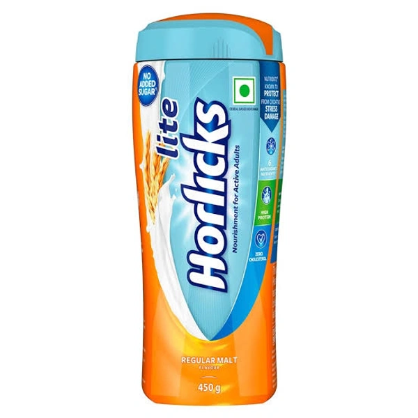 Horlicks Lite Regular Malt 450 g, Jar