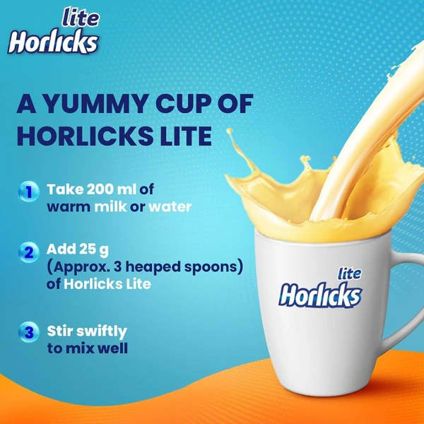 Horlicks Lite Regular Malt 450 g, Jar