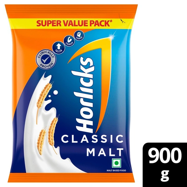 Horlicks Classic Malt Pouch 900 g