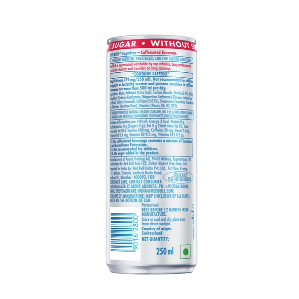 Red Bull Energy Drink Sugarfree, 250 ml