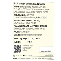 Zandu Tulsi Ginger Mint Infusion Drink 25 N (1.5 g Each)