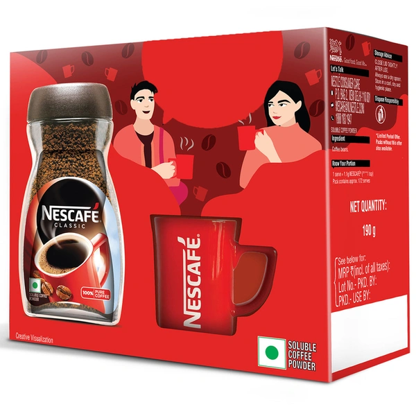Nescafe Classic Instant Coffee Powder 180 g Jar