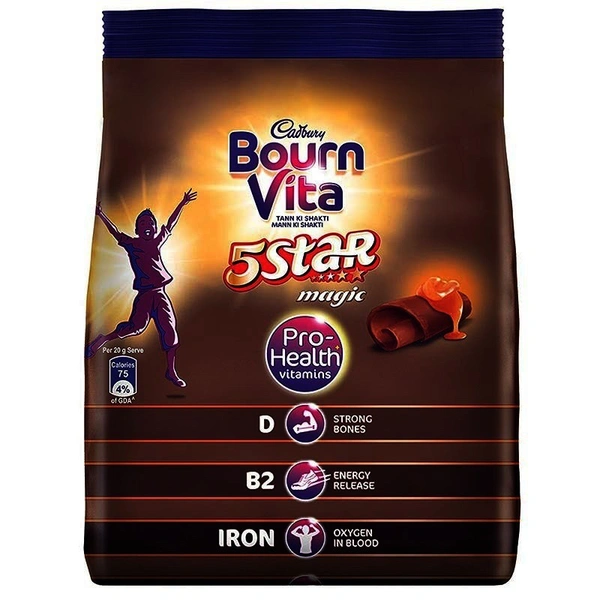 Cadbury Bournvita 5 Star Magic Chocolate Drink Refill, 500 g