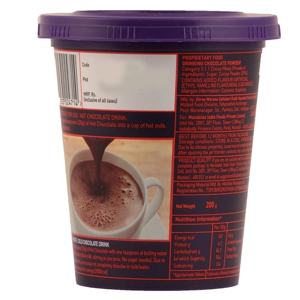 Cadbury Hot Chocolate Drink Powder Mix 200 g