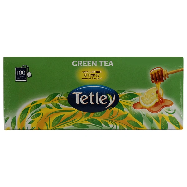 Tetley Green Tea Bags Lemon & Honey, Sachet, 100N