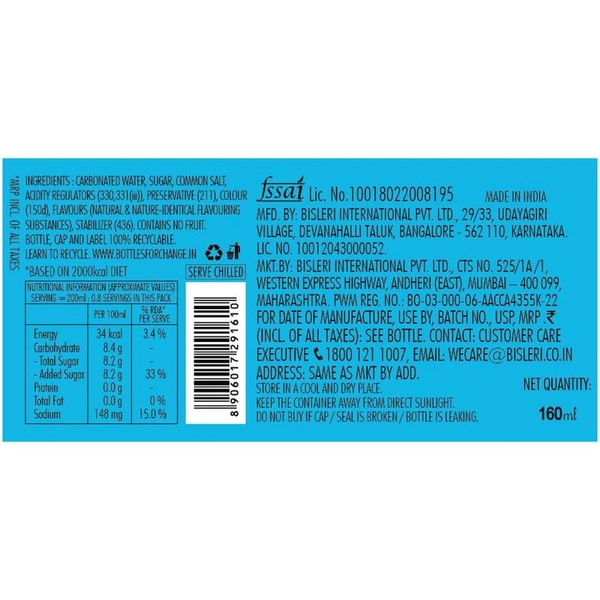 Bisleri Spyci Jeera Drink 160 ml