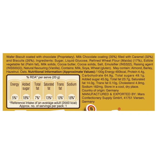 Twix Singles Wafer Biscuits 20 g