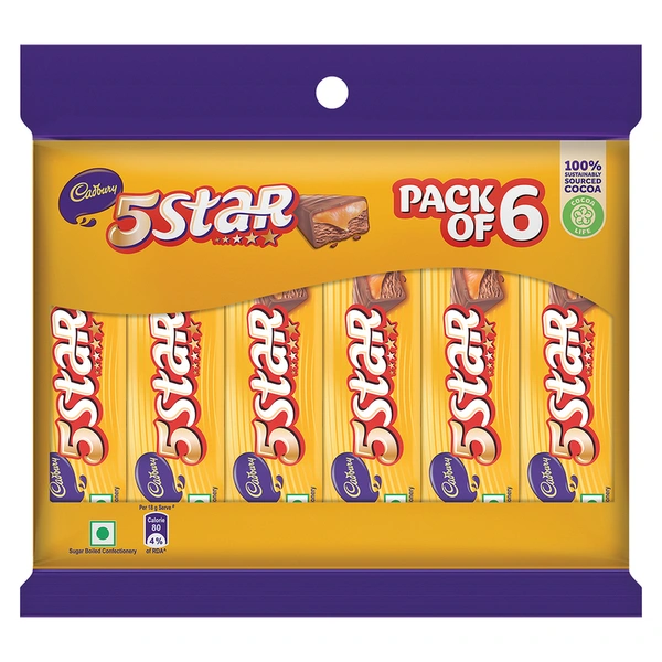 Cadbury 5 Star Kitted Pack Clocloate Bar 108 g