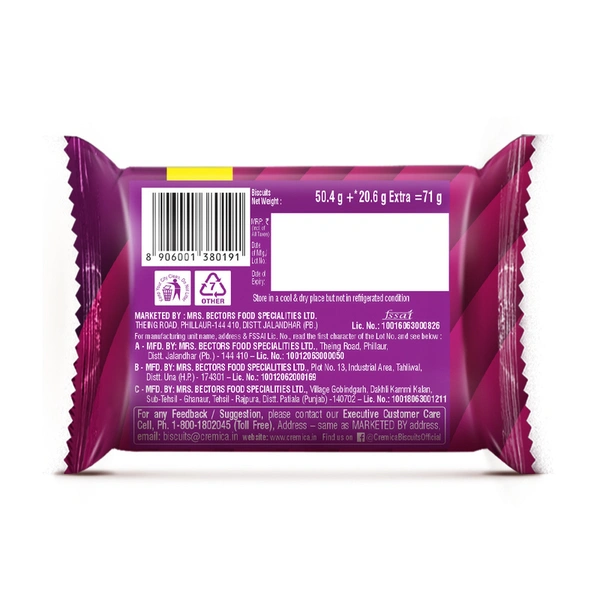 Cremica Cashew Cookies 71 g