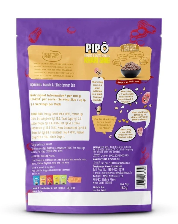 Pipo Khari Sing Roasted And Salted Peanuts 180 g