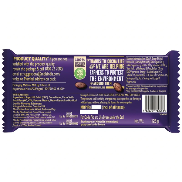 Cadbury Dairy Milk Family Pack 123 g