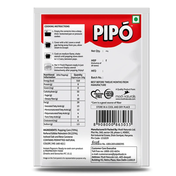 Pipo Popcorn Golden Crunch 40 g