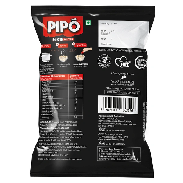 Pipo Popcorn Mixin Cheese Burst 60 g