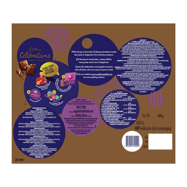 Cadbury Celebration Premium Selections Gift Pack 268 g