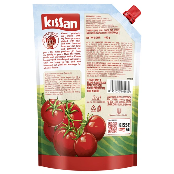 Kissan Tomato Ketchup Doy Pack 850 G