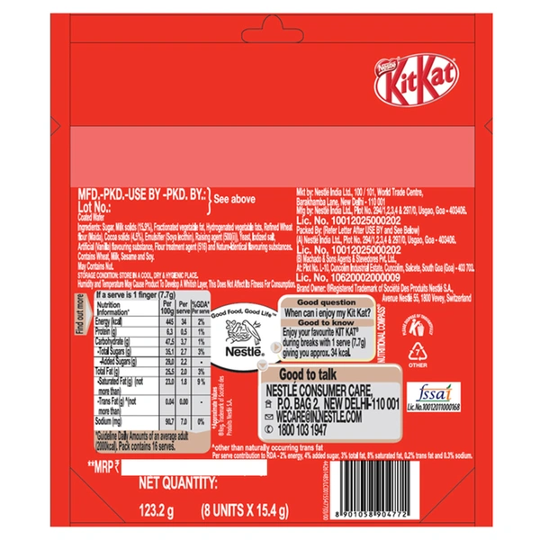 KitKat Nestle KitKat Chocolate 123.2 g