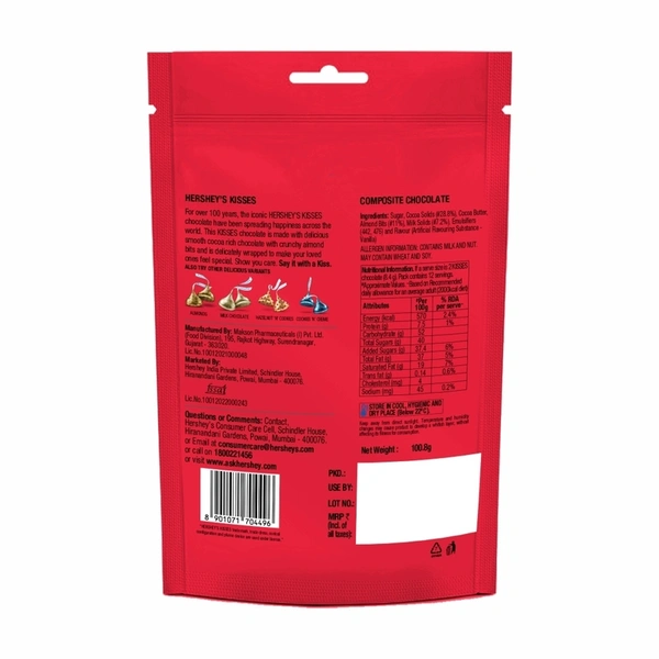 Hershey's Kisses Dark And Almond 100.8 g