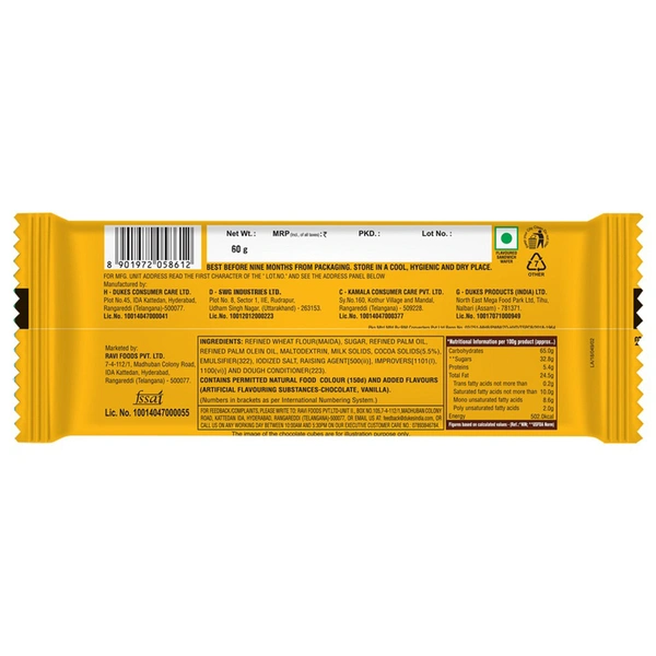 Dukes Chocolate Waffy 75 g