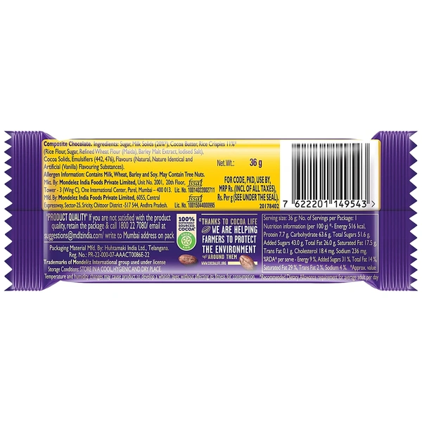 Cadbury Crackle Chocolate Bar 36 g