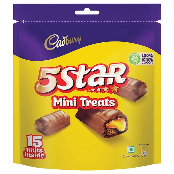 Cadbury 5 Star Mini Treats Clocloate Bar 151.5 g