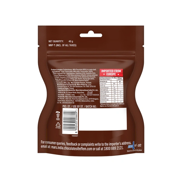 M And M Milk Chocolate 40 g