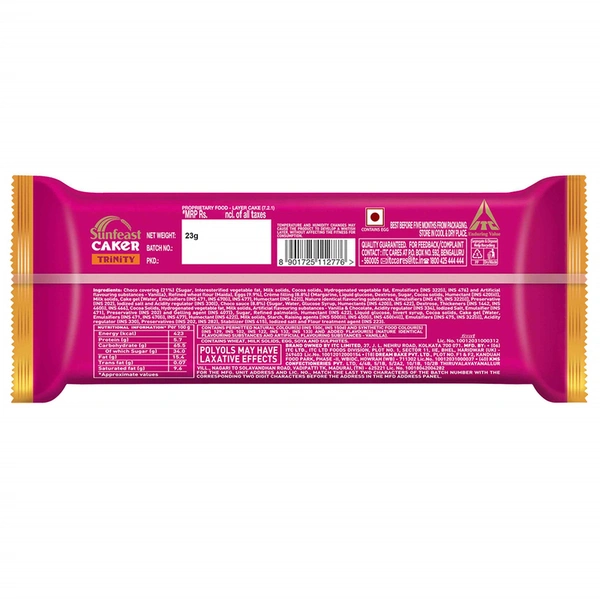 Sunfeast Trinity Choco Cake 23 G