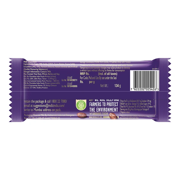 Cadbury Dairy Milk Family Pack Chocolate 134 g