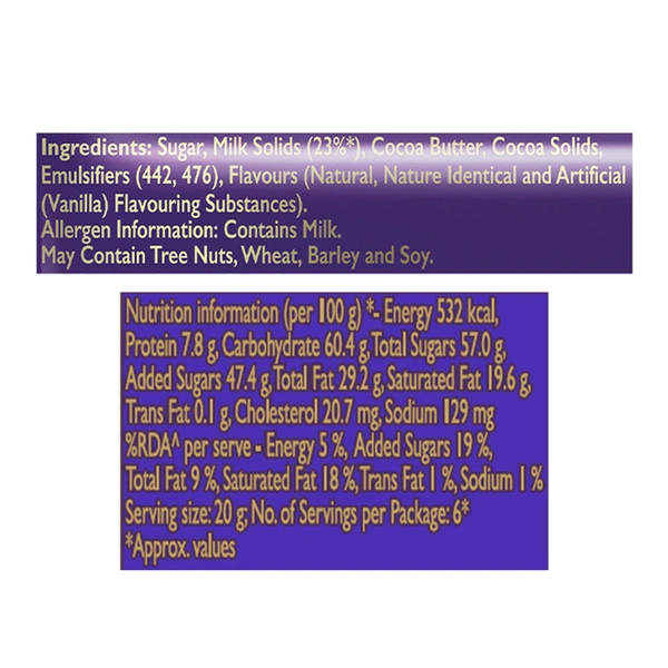 Cadbury Dairy Milk Family Pack Chocolate 134 g