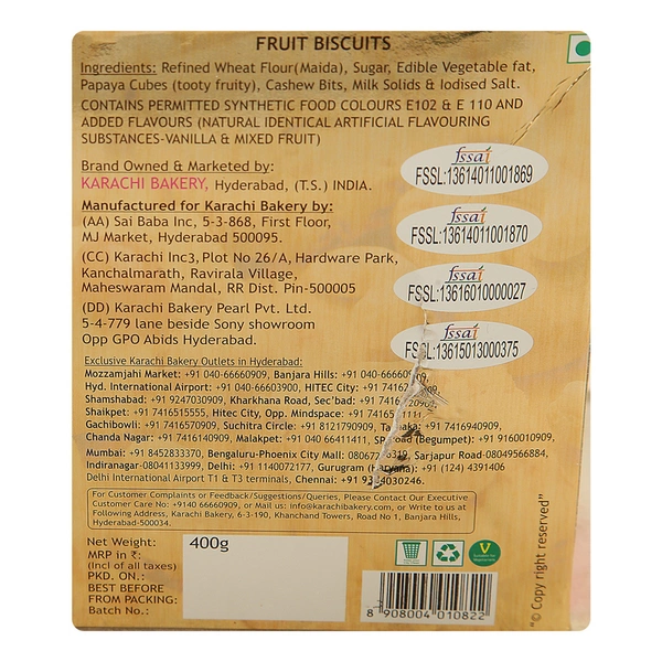 Karachi Bakery Premium Biscuits 400 g