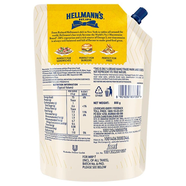 Hellmann's Mayonaise 800 G
