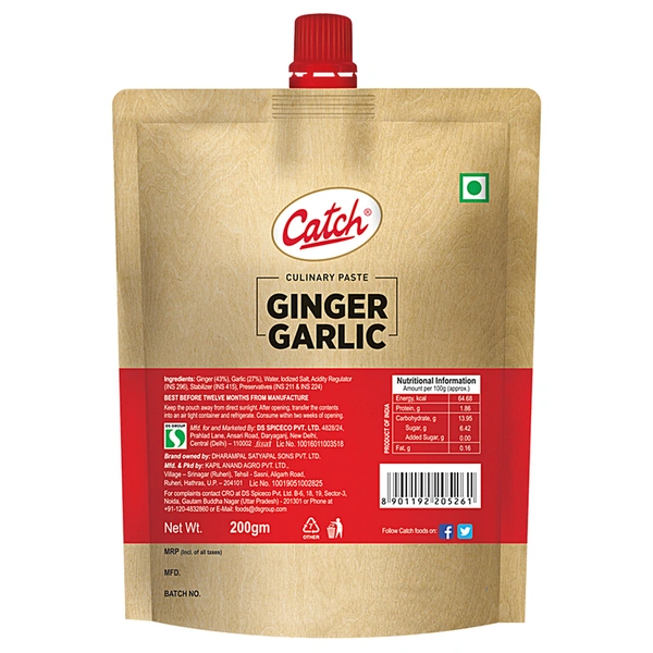 Catch Ginger Garlic Paste 200 G