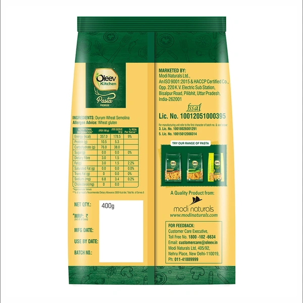 Oleev Kitchen Premium Macroni Pasta 400 g