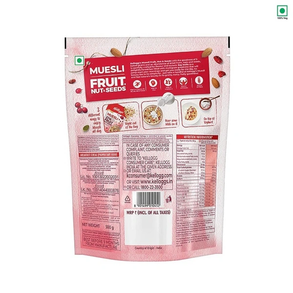 Kellogg's Fruit And Nut Muesli 500 g