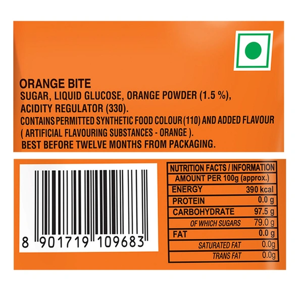 Parle Bigger Orangebite Candy Pouch 390 g